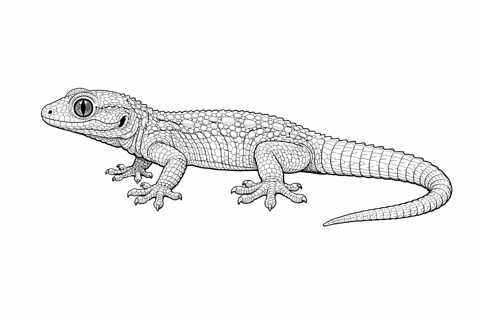 Lagartixa realista para colorir para colorir