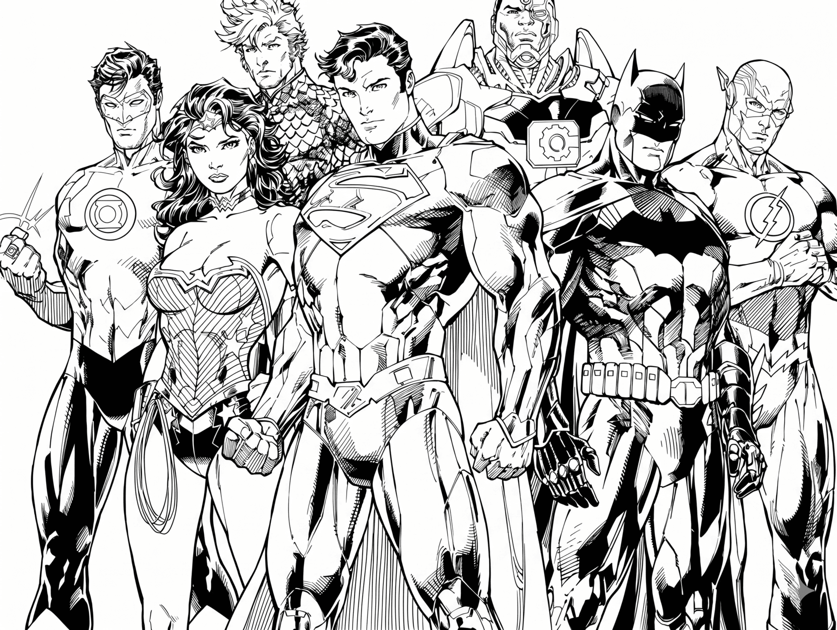Liga da justica personagens para colorir para colorir