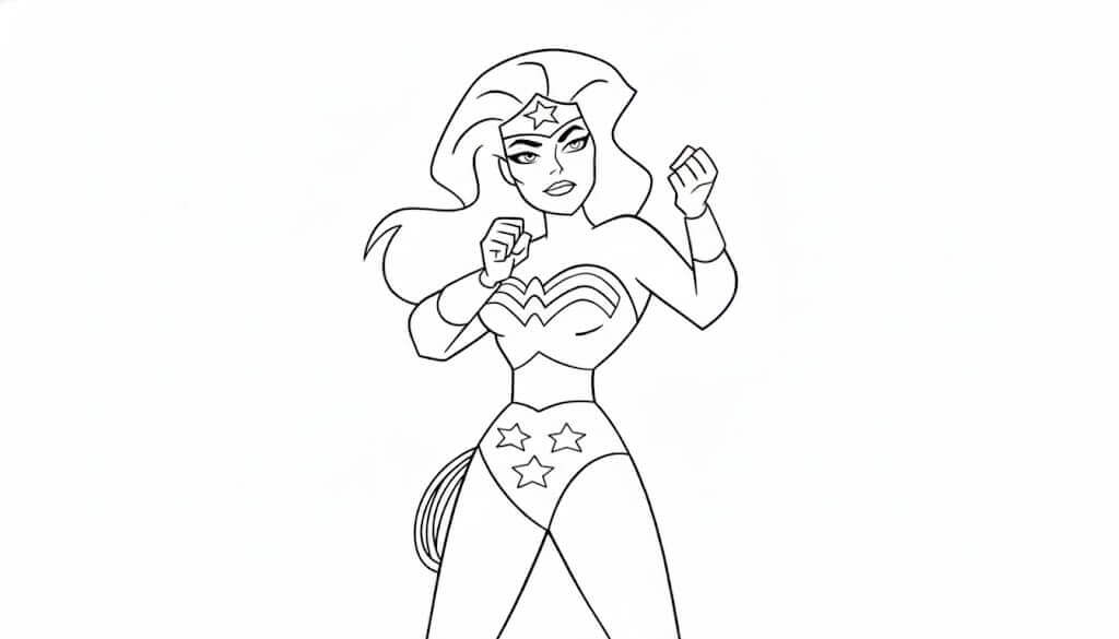 Mulher maravilha para colorir para colorir