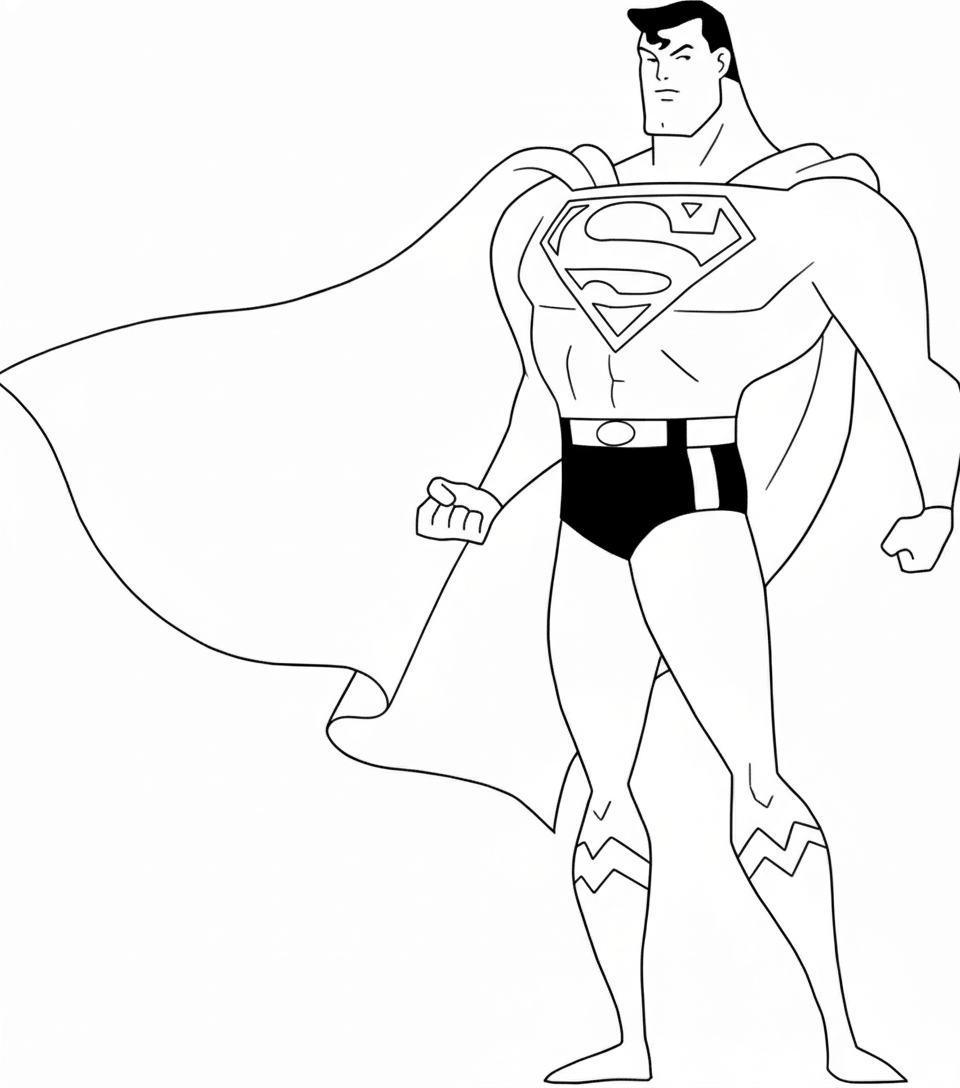 Superman liga da justica para colorir para colorir