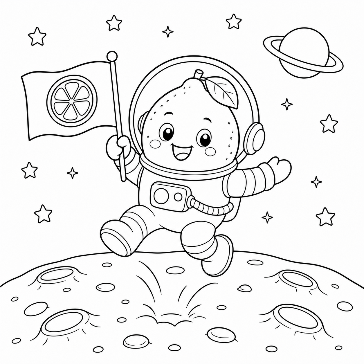Limao astronauta para colorir para colorir