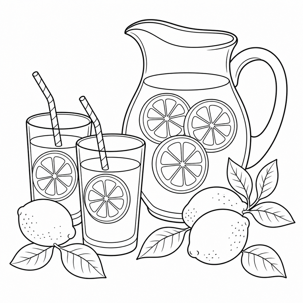 Limonada para colorir para colorir