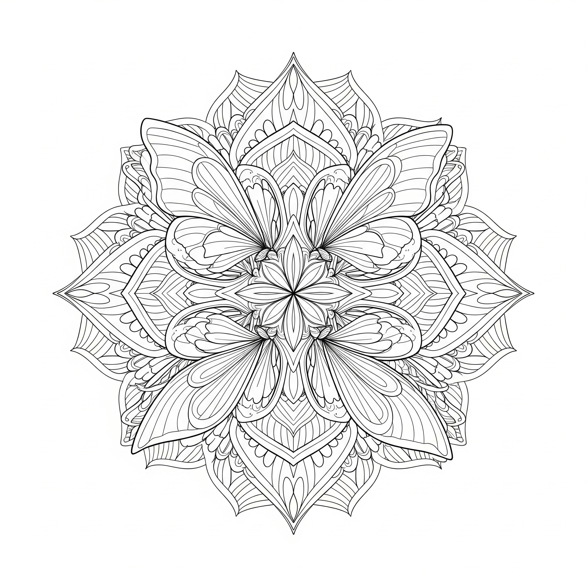 Mandala borboleta para colorir para colorir