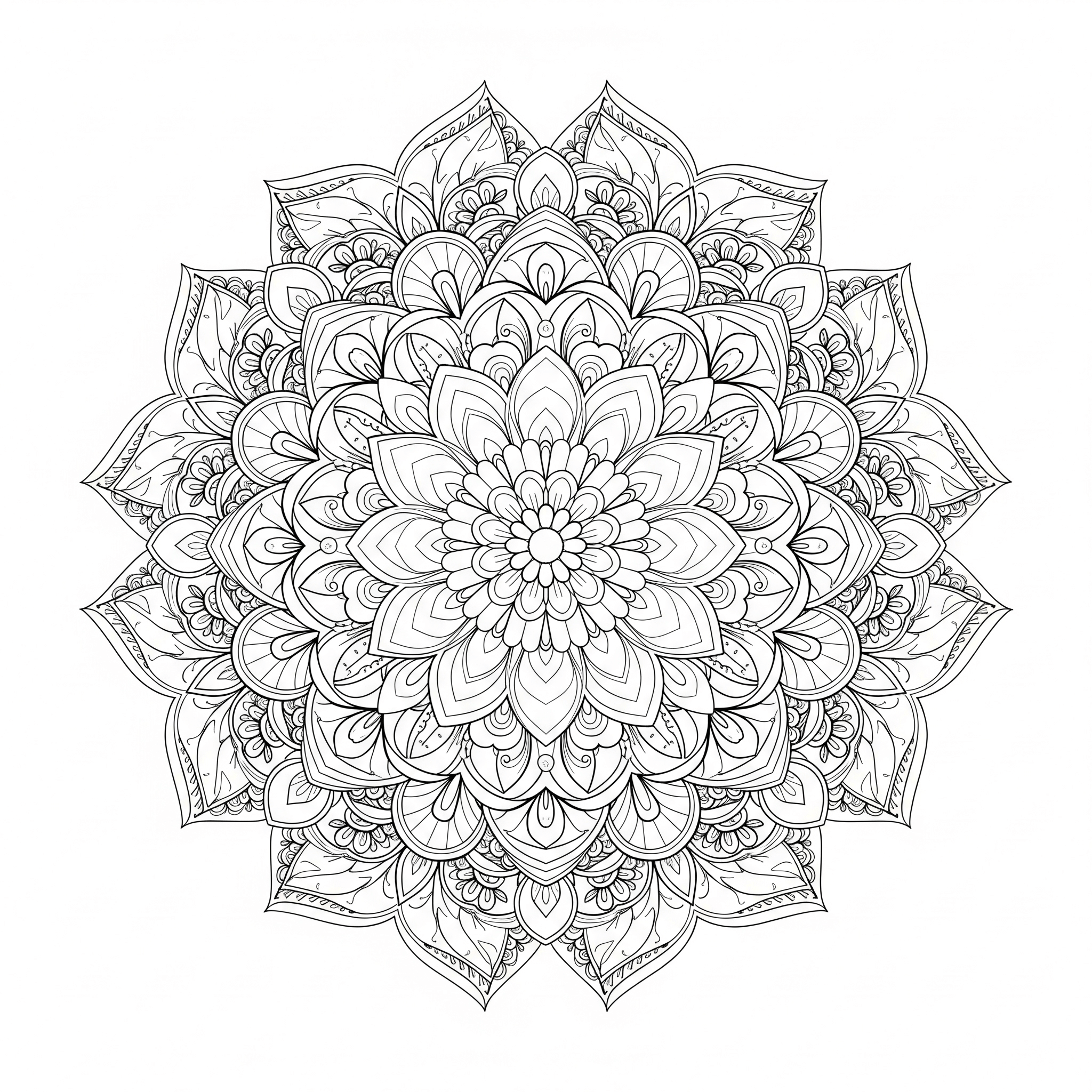 Mandala detalhada para colorir