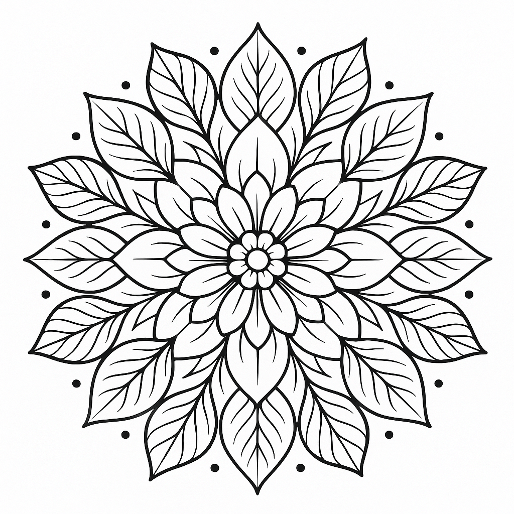 Mandala floral para colorir para colorir