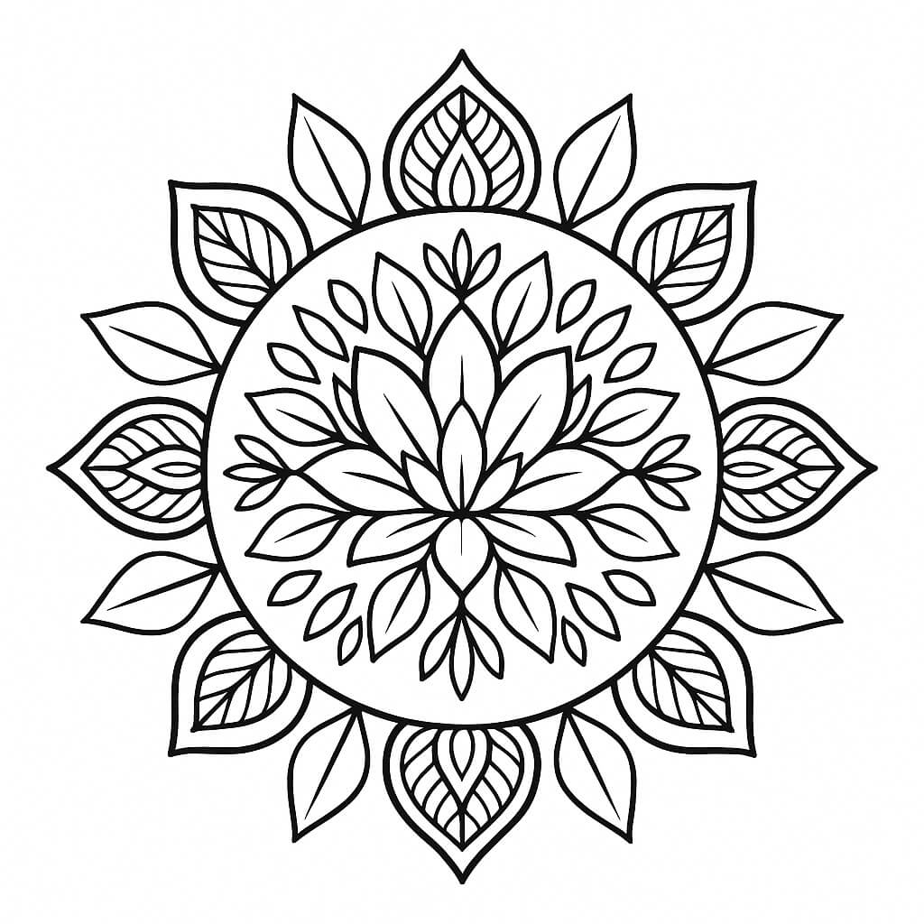 Mandala lotus para colorir para colorir