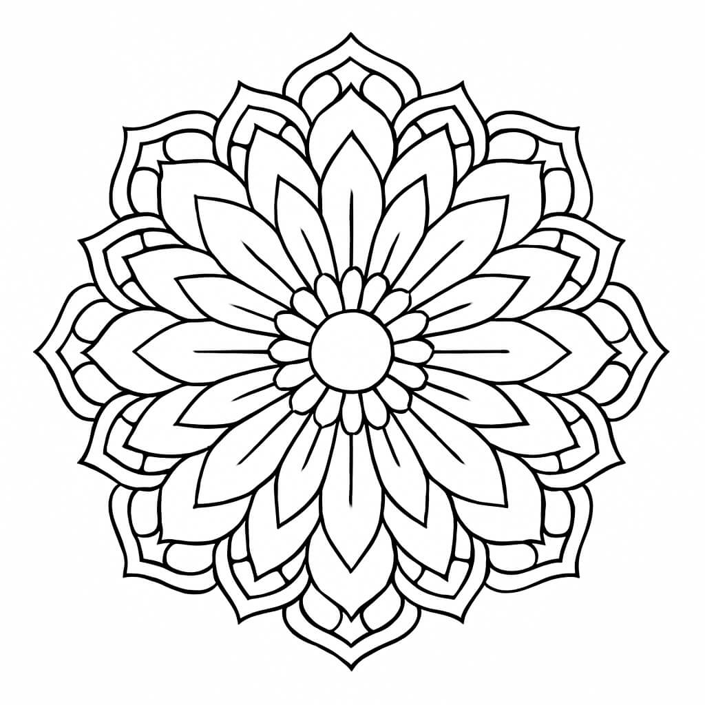 Mandala petalas para colorir para colorir
