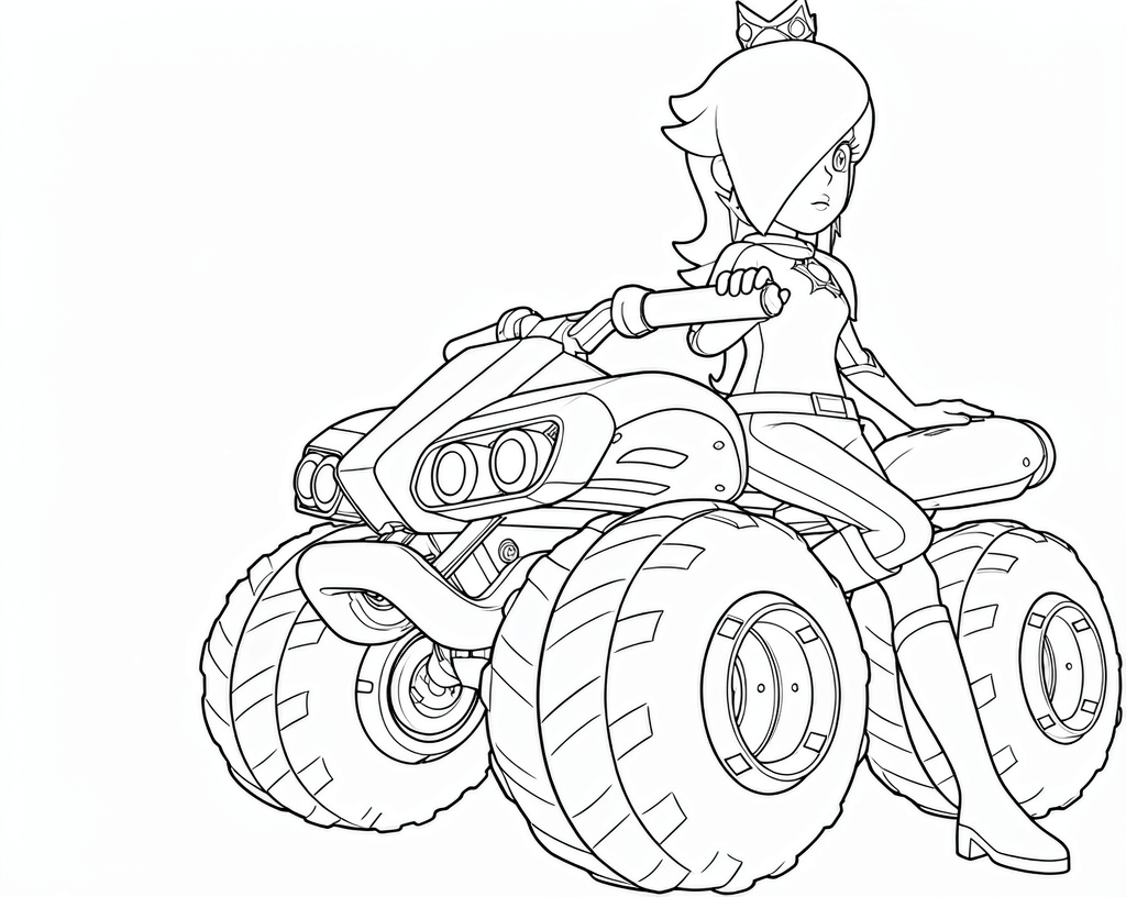 Rosalina no quadriciclo para colorir para colorir