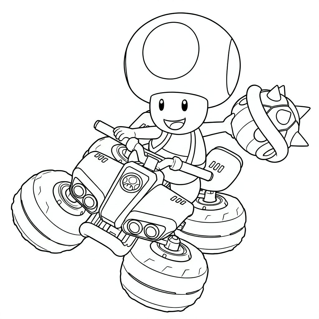 Toad com casco espinhoso para colorir para colorir