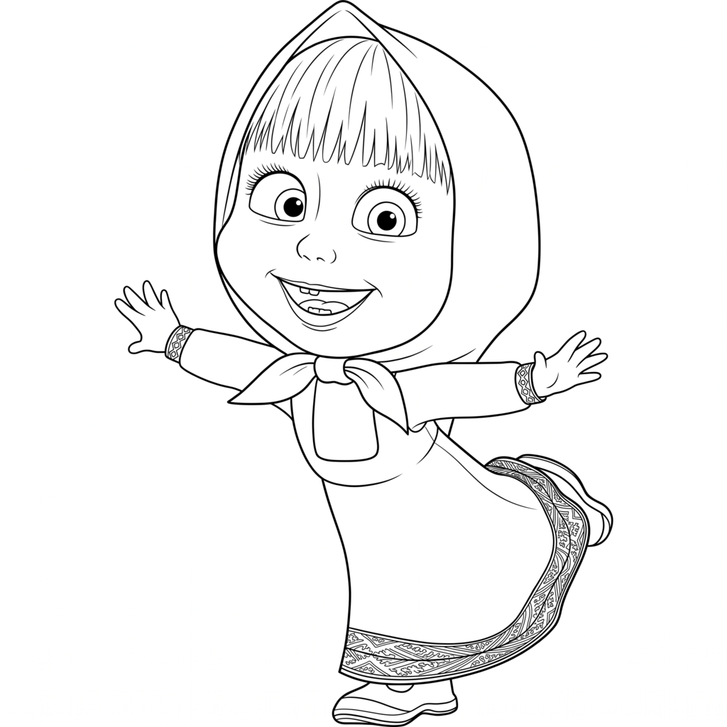 Masha para colorir para colorir