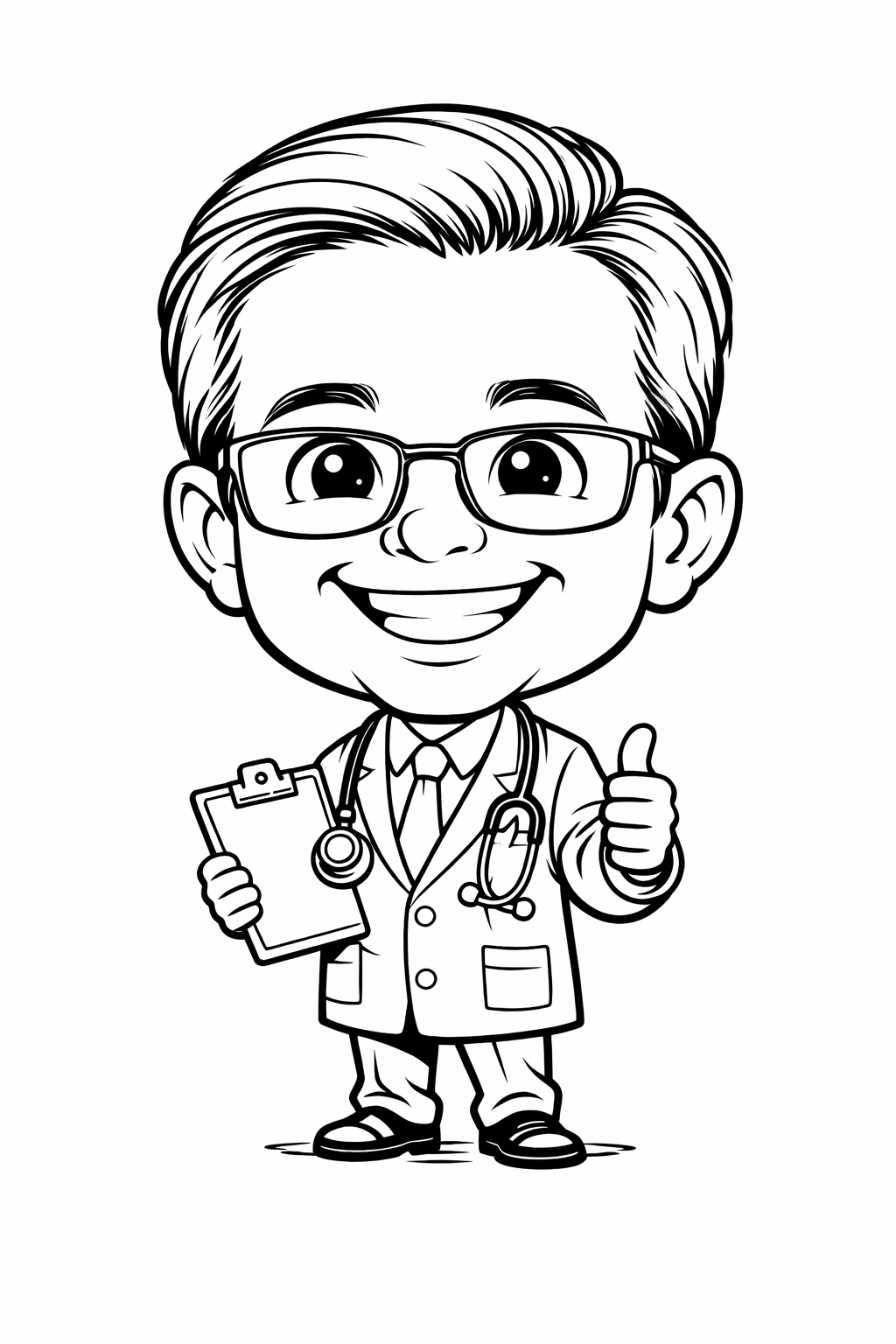 Medico cartoon para colorir para colorir