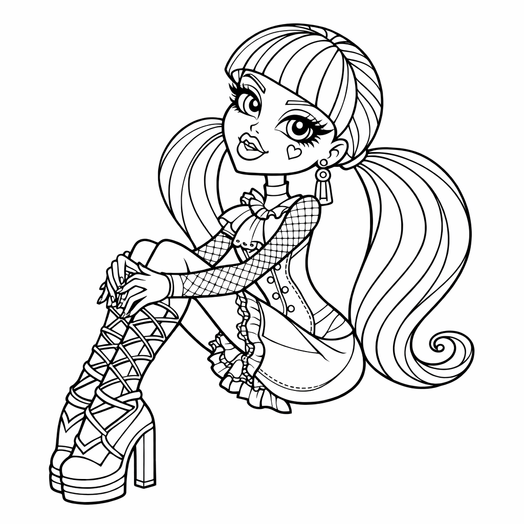 Draculaura para colorir para colorir