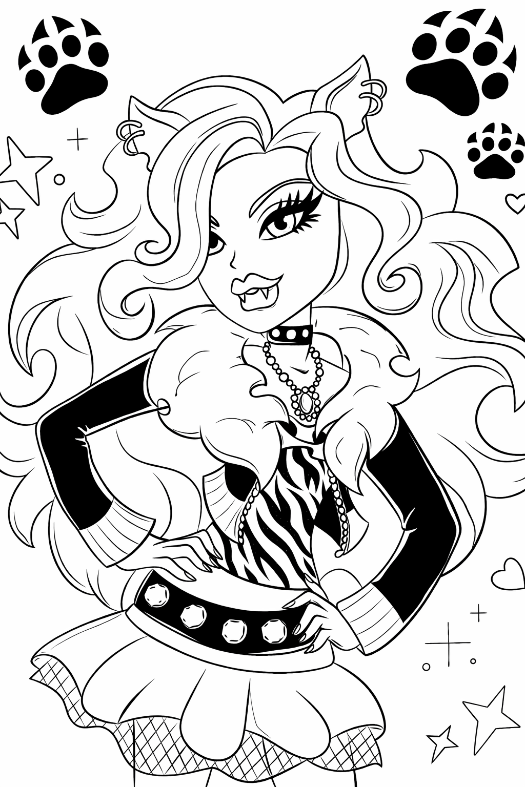 Monster high clawdeen para colorir para colorir