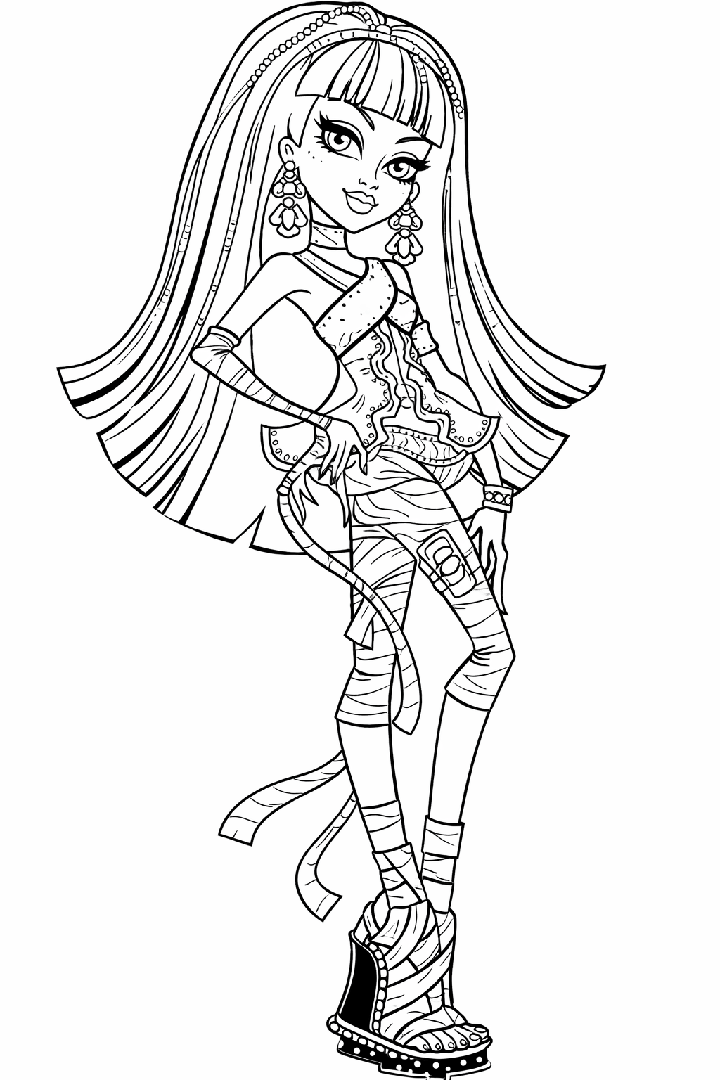 Monster high cleo de nile para colorir para colorir