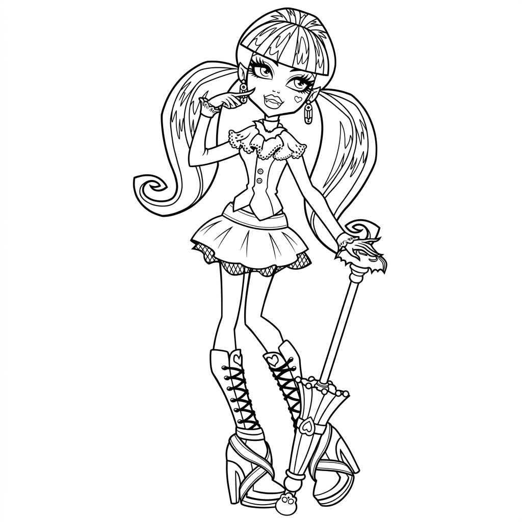 Monster high draculaura para colorir para colorir