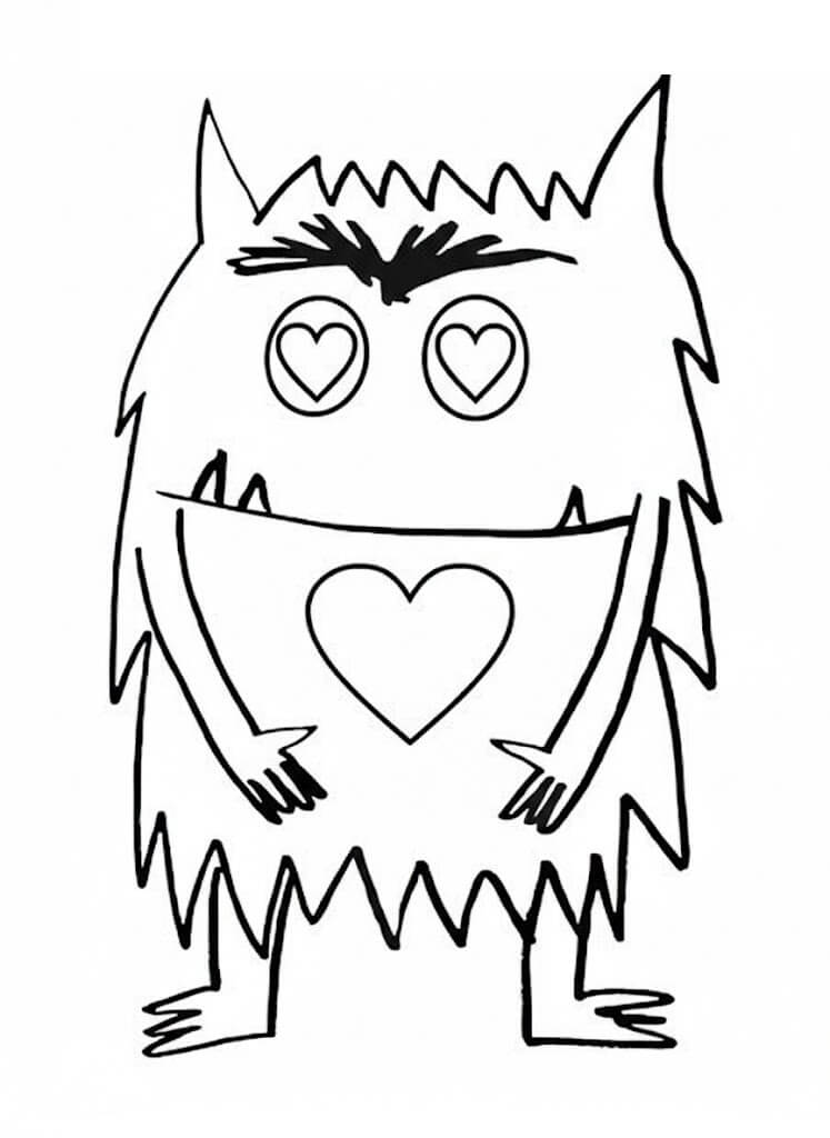 Monstro das cores rosa para colorir para colorir