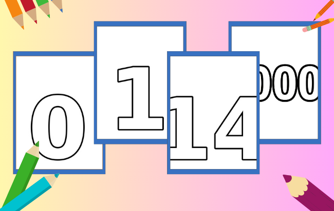 Imagem de numeros para colorir