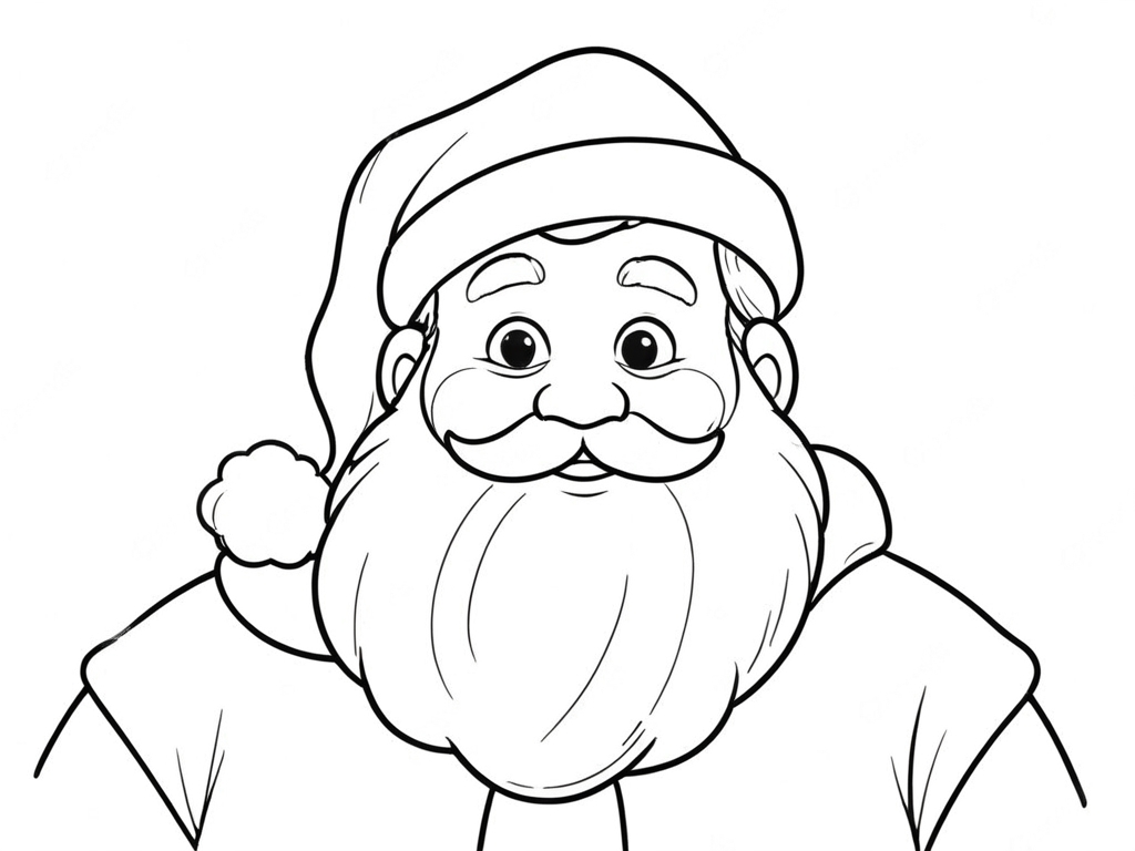Papai noel simples para criancas para colorir para colorir