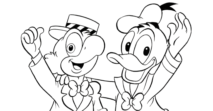 Pato donald e ze carioca para colorir para colorir