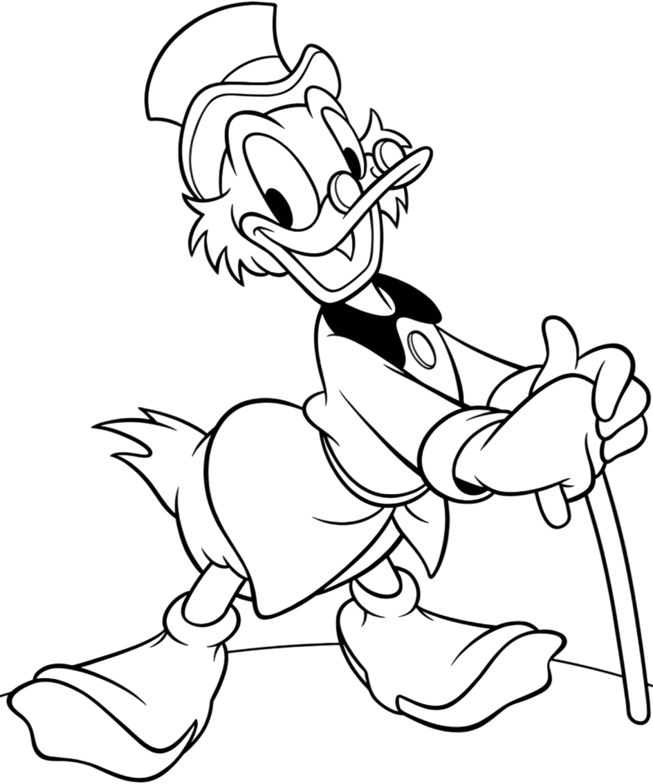 Tio patinhas para colorir para colorir