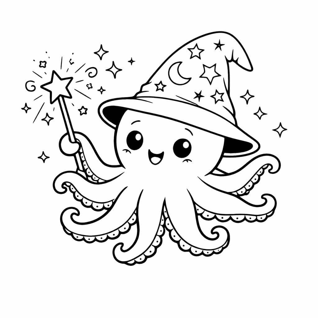 Polvo varinha magica para colorir para colorir