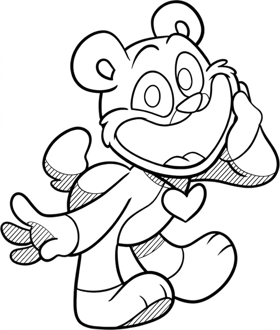 Poppy playtime bobby bearhug para colorir para colorir