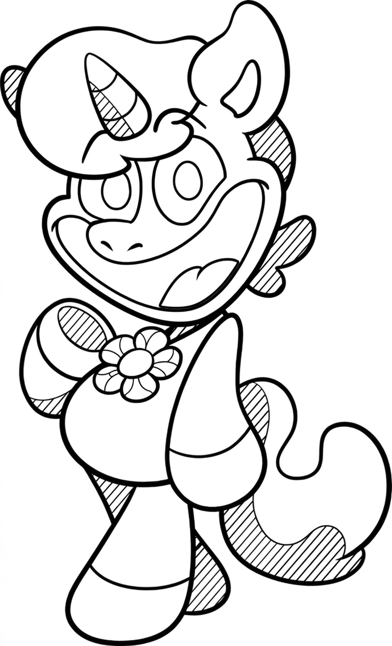 Poppy playtime craftycorn para colorir para colorir