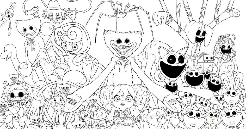 Poppy playtime desenho para colorir para colorir