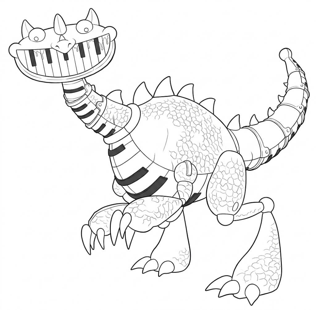 Poppy playtime pianosaurus para colorir para colorir