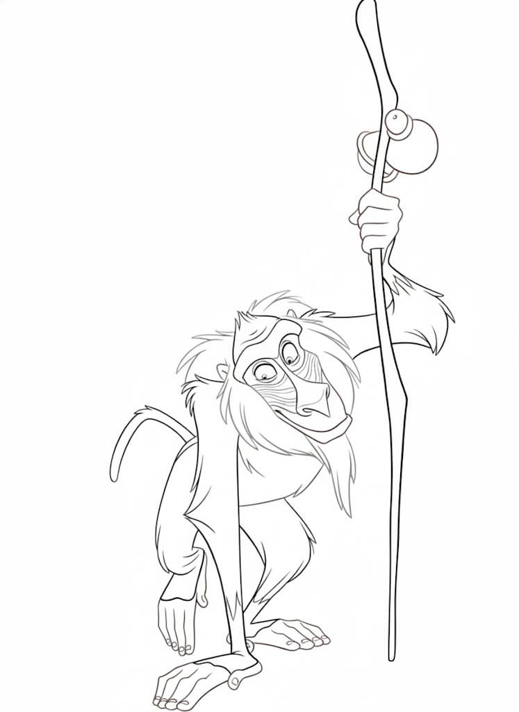 Macaco rei leao para colorir para colorir