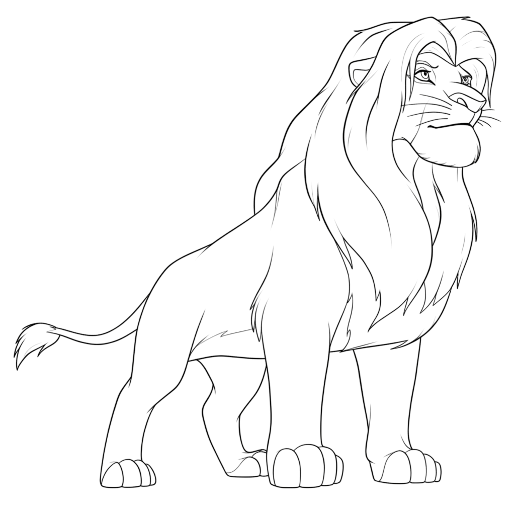 Mufasa rei leao para colorir para colorir