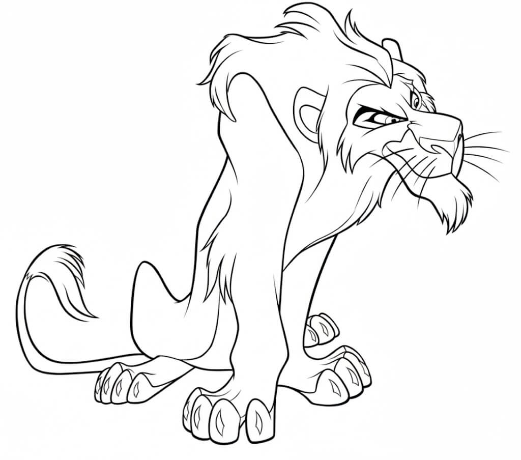 Scar rei leao para colorir para colorir