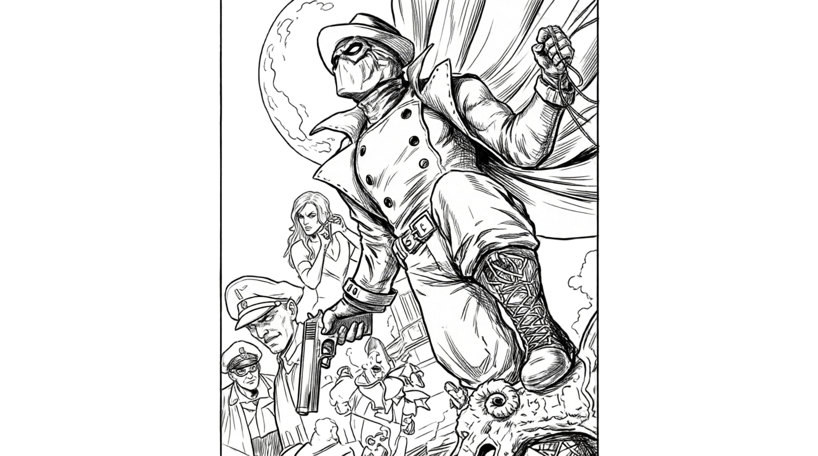 Spider noir personagens para colorir para colorir