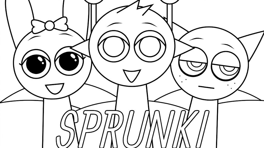 Desenho sprunki para colorir para colorir