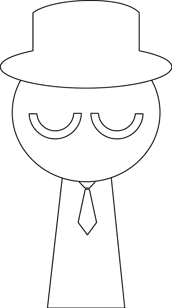 Mr black para colorir para colorir