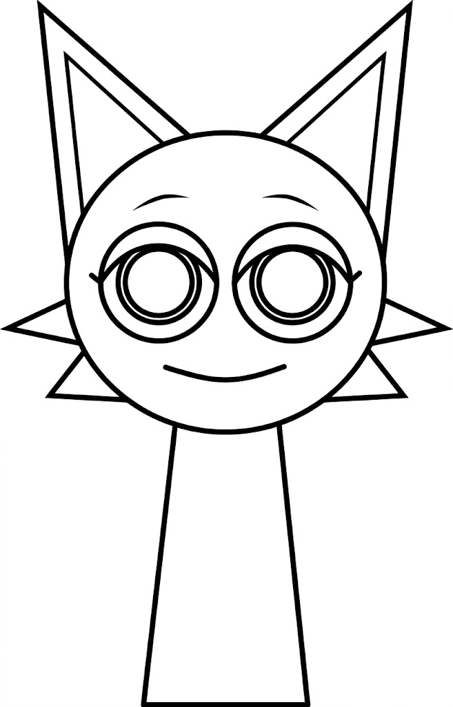 Sprunki branco wenda para colorir para colorir