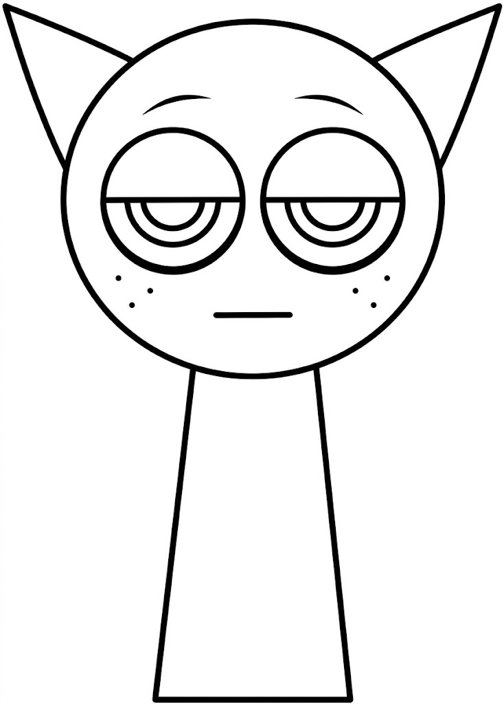 Sprunki cinza para colorir para colorir