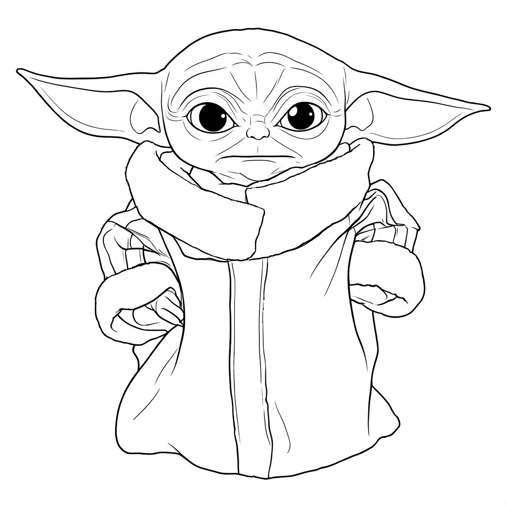 Grogu bebe yoda para colorir para colorir
