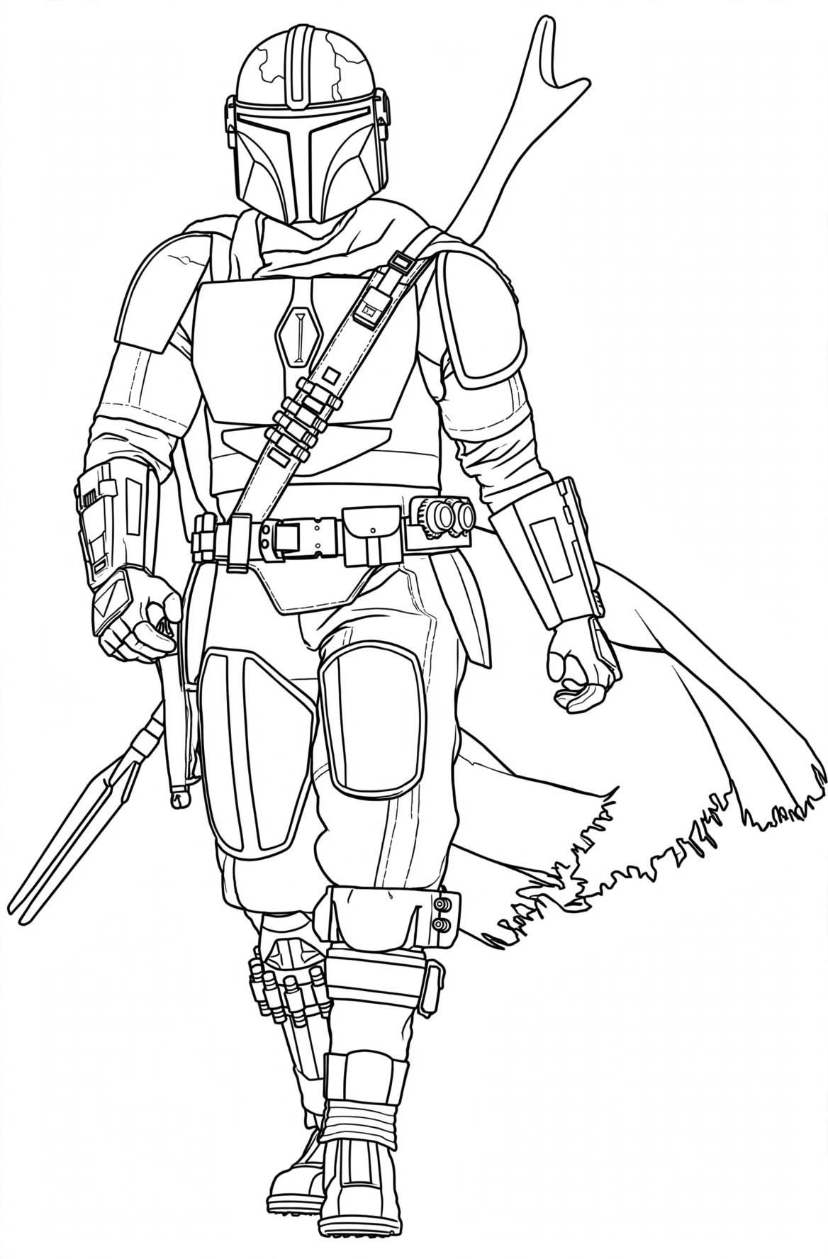 Mandaloriano din djarin para colorir para colorir