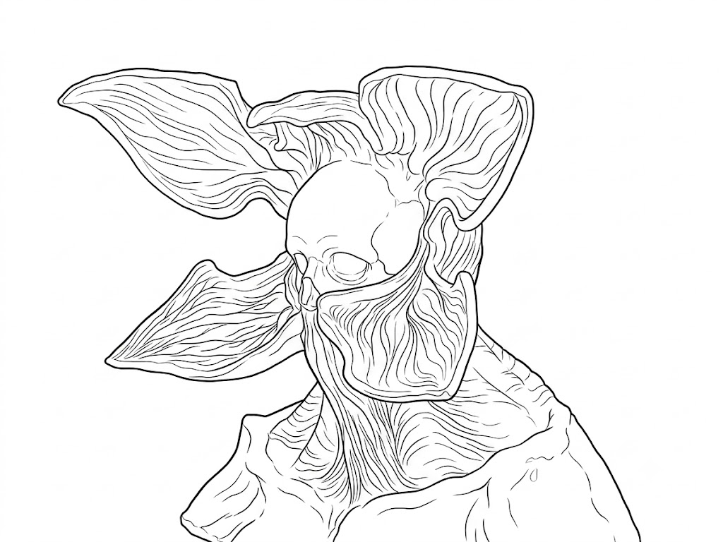 Stranger things demogorgon para colorir para colorir