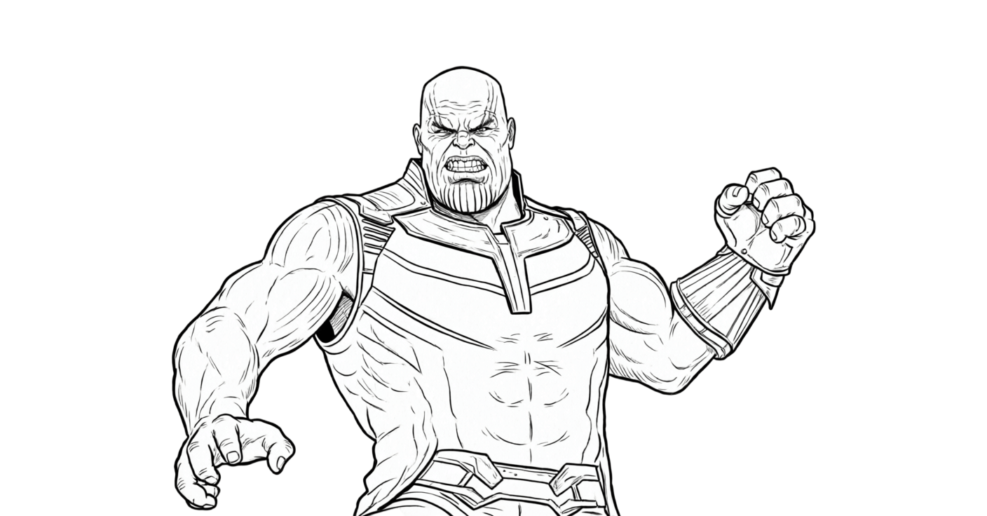 Thanos ataque para colorir para colorir