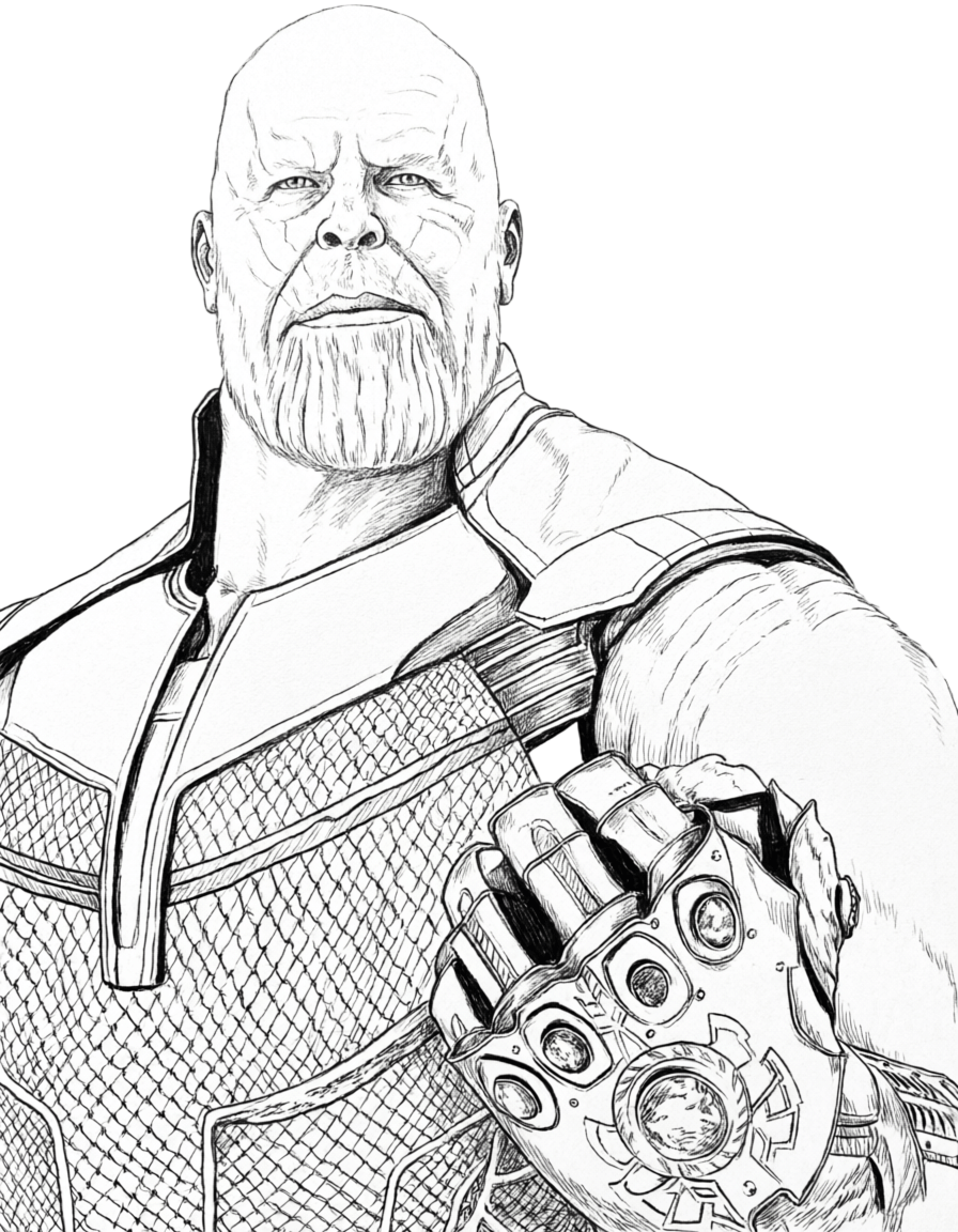 Thanos marvel para colorir para colorir