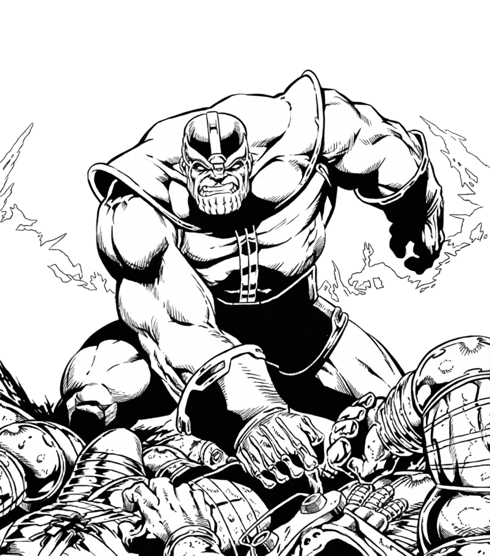 Thanos quadrinhos para colorir para colorir
