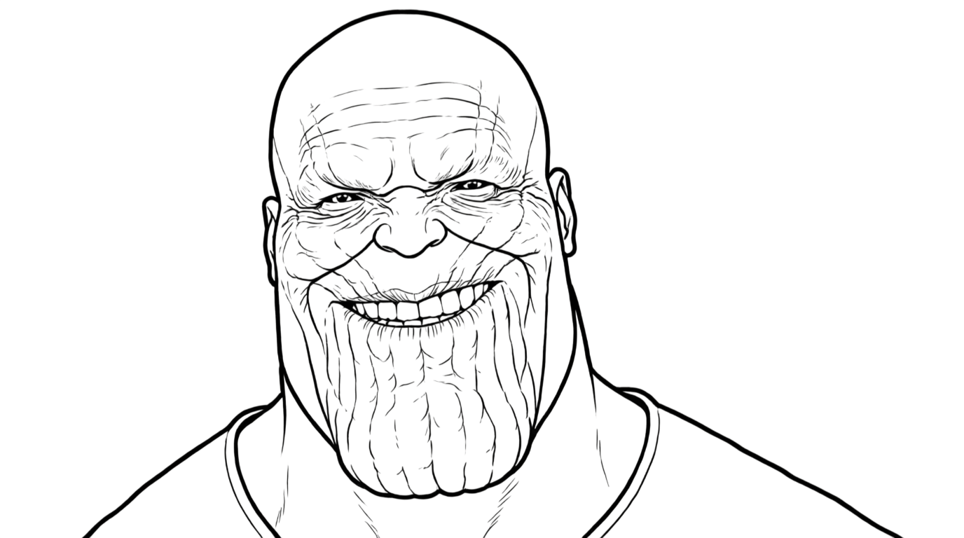 Thanos sorriso para colorir para colorir