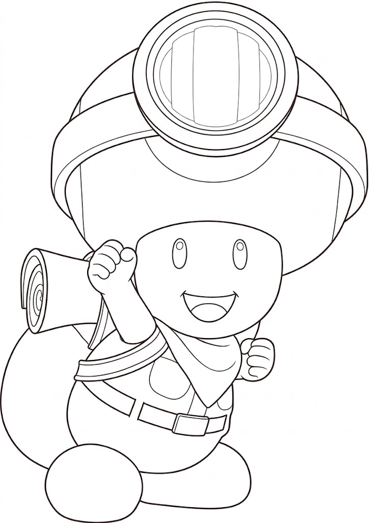 Capitao toad para colorir para colorir