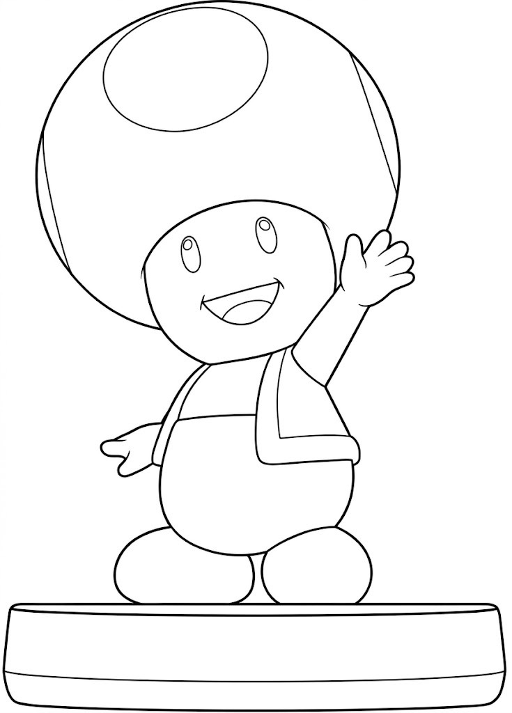Toad acenando para colorir para colorir