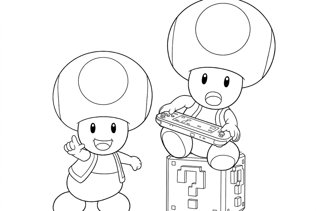Toad amarelo e azul para colorir para colorir