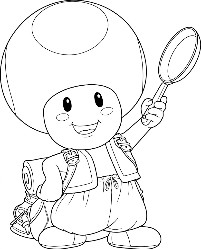 Toad cozinheiro para colorir para colorir