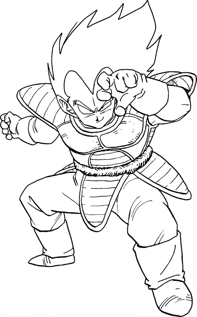 Vegeta saiyajin para colorir para colorir
