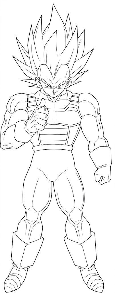 Vegeta super saiyajin para colorir para colorir
